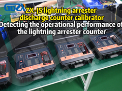 コンパクト ZX-JS ハンドヘルドライトニングアレスター 放電カウンターテスト